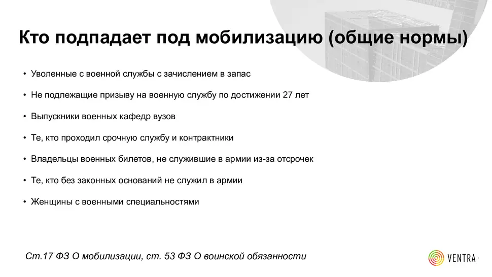 Мобилизация. Ответы на вопросы